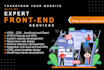 do front end development using html css javascript