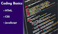 teach you to code HTML, CSS, javascript and vuejs