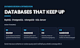 design and optimize your mysql, postgresql or mongodb database for speed