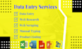 do perfect data entry, copy paste, manual typing, and web research