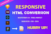 convert figma to HTML, xd to HTML, any design to html
