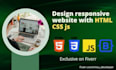 build a responsive website with HTML CSS js