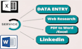 convert PDF to word,excel ,data entry