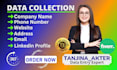 find address, phone, email, websites, excel data entry