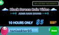 create 10 hour black screen rain video, fireplace, white and brown noise videos