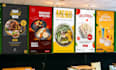 do digital menu board, static tv menu, modern menu design