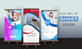 design stylish roll up banner or pull up banner