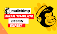 do mailchimp email template design, landing page and setup campaign