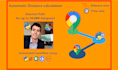 automate distance calculation with google maps API and arcgis