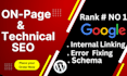 do on page SEO set your page post structure and optimize it