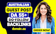 write and publish best australian guest post with high da australia backlinks