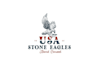 do good looking creative hand carved eagles stone logo