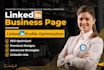 create and optimize your linkedin company page and business page