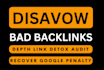 remove toxic backlinks, disavow links, seo penalty recovery, reduce spam score