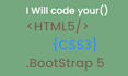 code your responsive website using HTML5, css3, bootstrap