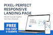 build a pixel perfect responsive landing page in react js from figma PSD