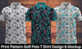 create print pattern golf polo t shirt design and mockup for you