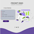 do frontend web design in HTML5, css and js