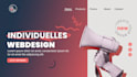 eine moderne webseite mit individuellem design