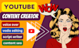 be your youtube video content creator, video  creator