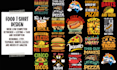 design fun and trendy food t shirt art for food lovers