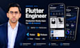 develop flutter app UI and backend for ios and android