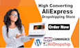 build aliexpress wordpress dropshipping store