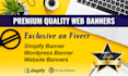 design website banner, header, slider, for shopify and wordpress