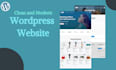 build clean and modern wordpress website