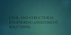 solve civil and structural engineering problem
