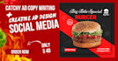 do creative facebook ad copywriting with catchy banner design