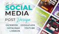 design creative social media posts, banner ads