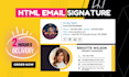 create html email signature or clickable email signature