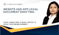draft privacy policy and terms for your website or app