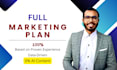 create a DIY full marketing strategy plan explained clearly