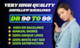 build high quality DR 90 to 99 authority dofollow backlinks