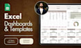 design excel dashboard for data analysis and visualization