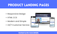 create your product landing page using html and css