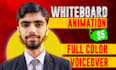 make custom whiteboard animations, elearning course, app explainer video