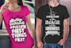 create quick typography tshirt designs