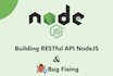 nodejs developer for restful apis, expressjs, mongodb and mern stack developer