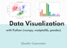 visualize data with python using matplot, seaborn, numpy