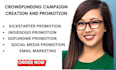 create, promote your kickstarter, indiegogo, gofundme crowdfunding campaign