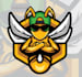 do modern line bee mascot logo design