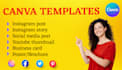design canva editable templates, instagram post and flyer design