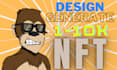 create nft art and generate a collection with metadata
