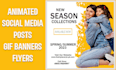 make animated social media posts, GIF banner, flyers, google ads