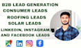do b2b lead generation, roofing, solar, and lead scraping