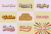 design custom lettering, typography font logo, retro script