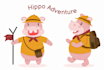 draw cute animal flat vector illustration